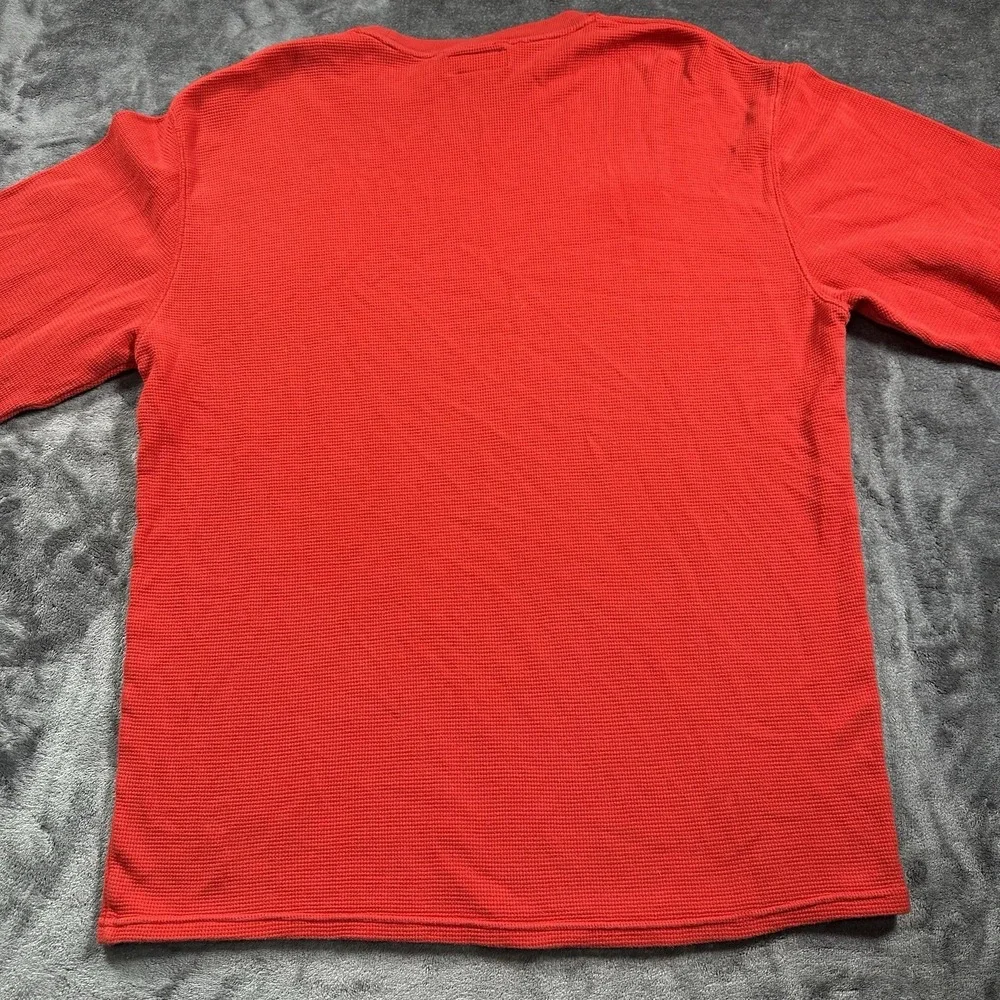 Polo Ralph Lauren Men's Red Waffle Knit‎ Thermal Long Sleeve Shirt Size XL